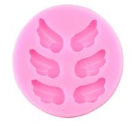 Stampi a forma di fiore in resina, a forma di ali d'angelo, in silicone, strumenti per decorare torte, torte, cioccolato, caramelle, argilla, 8,1 x 8,1 cm
