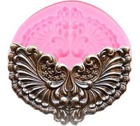 Stampi a forma di fiore in resina, a forma di ali d'angelo, in silicone, strumenti per decorare torte, torte, cupcake, cioccolato, caramelle, argilla, 10 x 5,9 cm