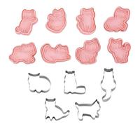 Stampi A Forma Di Gatto Da 8 Pezzi E Stampi In Acciaio Inossidabile Da 5 Pezzi, Simpatiche Forme Di Animali, Forme Creative Di Cartoni Animati, Accessori Da Forno