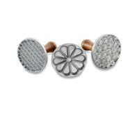 Nordic Ware Stampo per Biscotti All Season – Alluminio pressofuso argento, manici in legno, set 3