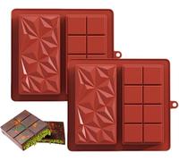 Stampi Cioccolatini, 2 pcs Stampi per cioccolato, Stampo per Cioccolato in Silicone, Dubai, Stampo Cioccolato Tavoletta, Antiaderente, per Cioccolatini Dubai,Tavoletta Cioccolato,Torrone,Caramelle