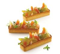 Stampi Crostatine Tarte Ring Rettangolari 12x3,5 cm 6pz - SILIKOMART - Anelli