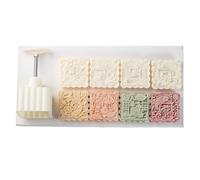 Stampi da dessert a pressione a mano con motivo di pesce quadrato per biscotti e dessert per festival che fanno pasticcini e pressa per pasticceria per matrimoni