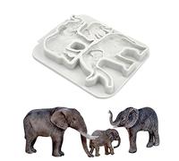 Stampi da forno in silicone a forma di animali della giungla, flessibile, per alimenti, argilla, resina, ceramica, caramelle, fondente, caramelle, cioccolato, sapone