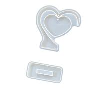 Stampi della resina della cornice della foto, muffa del silicone di forma | Stampo in silicone a forma di cuore per resina epossidica, stampo per esposizione di cornici per foto per colata in resina