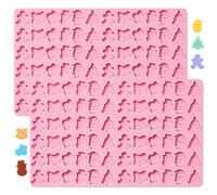 Stampi di Cioccolato di Natale TAIZER 2PCS Stampo Silicone per Cioccolato Natalizio Albero di Natale Omino di Pan di Zenzero Stampo Forno per Biscotti Stampo per Caramelle per Decorazioni per Torte