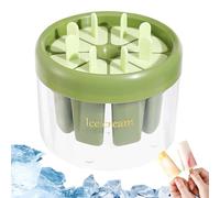 Stampi di ghiaccioli con bastoncini 8 cavità ghiaccio stampi ghiaccioli facili rilascio di gelato riutilizzabile fai da te fai -da -te produttore gratuito bpa per succo di yogurt da festa verde