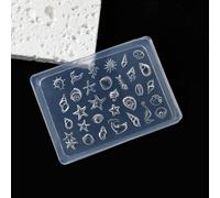 Stampi di lusso per nail art e gioielli, collezione di 13 design in silicone trasparente per eleganti decorazioni per unghie, stampi per scolpire