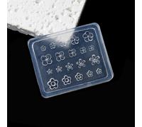 Stampi di lusso per nail art e gioielli, collezione di 13 design in silicone trasparente per eleganti decorazioni per unghie, stampi per scolpire