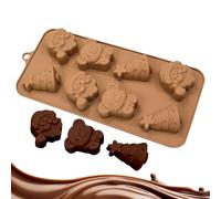 Stampi di Natale in silicone - 8 strumenti da forno a mano,Forme fatte a mano,Per Biscotti Dolci Cioccolato Candela Festa Festa Convegno Artigianato