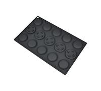 Stampi efficienti per macaron in silicone a 15 scomparti, prodotti per una distribuzione uniforme del calore e una conservazione senza problemi, stampi flessibili in silicone per macaron
