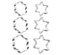 Stampi Esagonali Da 3 Pezzi E Stampi Per Fiori Da 3 Pezzi, Stampi In Acciaio Inossidabile, Stampi Per Biscotti, Stampi Per Torte, Utensili Da Forno