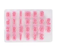 Stampi Fondente 26 Pezzi, Molle e Resistenti al Calore, Stampo Numeri e Lettere Maiuscole - Facile da Sformare, Materiale Sicuro, per Biscotti, Cioccolato e Dolci (26 lettere minuscole)