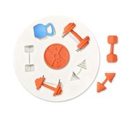Stampi Fondente 2Pcsdiy Attrezzatura Per Il Fitness Bilanciere A Forma Di Torta Al Cioccolato Decorazione Fondente Stampo In Silicone Epossidico