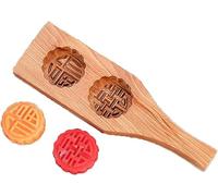 Stampi for biscotti in legno, pressatura a mano Mooncake Moon Cake, 2 capacità in, muffin in e tazze fatte a