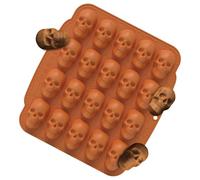Stampi gommosi per Halloween, stampo per cioccolatini di Halloween, 29 x 26,5 x 2,8 cm, a forma di teschio 3D, stampi in silicone per caramelle, cioccolatini e caramelle gommose, a rilascio facile