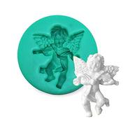 Stampi in materiale siliconico a forma d ' angelo, F0822TS | Stampi a forma angelo per bambini, per dolci fai da te, zucchero, caramelle, fondenti, budino, sapone,