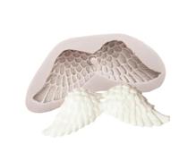 Stampi in resina, 11,3 x 5,5 x 1,5 cm, a forma di ali d'angelo, stampo in silicone per fondente, decorazione per torte, dessert, cioccolato, gesso, argilla