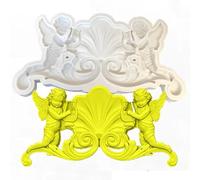 Stampi in resina, 13,2 x 7 x 1 cm, a forma di ali d'angelo, stampi in silicone per cupcake, fondente, cioccolato, caramelle, decorazioni per torte, argilla, sapone, candele, resina