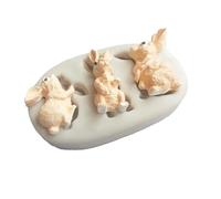 Stampi in resina, 8,5 x 5,5 cm, a forma di coniglio, decorazione per fondente, cioccolato, torte, pasta di gomma, utensili da cucina