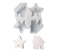 Stampi in resina a forma di casa in silicone a forma di stella per cottura a forma di stella sapone fatto a mano in