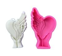 Stampi in resina a forma di cuore in silicone con ali di argilla decorazioni per la casa mani in resina che tengono il sapone in silicone