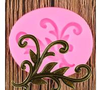 Stampi in resina a forma di fiore, 6,4 x 5,3 cm, 3D, a forma di foglie e viti, stampo in silicone per fondente, strumenti per decorare torte, caramelle, argilla, cioccolato