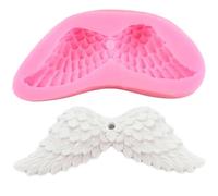 Stampi in resina a forma di fiore, ali d'angelo, stampo in silicone per fondente, decorazione torte, cupcake, cioccolato, caramelle, argilla, 11 x 7 cm