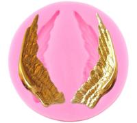 Stampi in resina a forma di fiore, ali d'angelo, stampo in silicone per fondente, decorazione torte, cupcake, cioccolato, caramelle, argilla, 7,4 x 7,4 cm