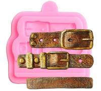 Stampi in resina a forma di fiore, stile vintage, con cerniere a chiave, viti, cinghie per cintura, stampo in silicone per cioccolato, caramelle, decorazione torte, argilla, resina, 10 x 9,2 cm