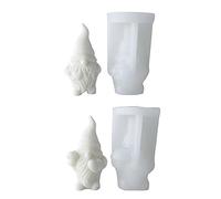 Stampi in resina a forma di gnomi 3D, stampo per barba vecchio nano in silicone per decorazioni domestiche, ornamenti artistici gnomi in silicone per resina/cemento
