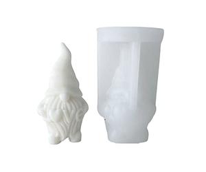 Stampi in resina a forma di gnomi 3D, stampo per barba vecchio nano in silicone per decorazioni domestiche, ornamenti artistici gnomi in silicone per resina/cemento