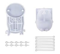 Stampi in resina a forma di maialino Stampi in silicone per resina epossidica Forniture per la creazione di gioielli e decorazioni per auto