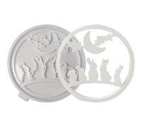 Stampi in resina epossidica, stampo per coniglio pasquale - Stampo per ornamenti in gesso per coniglio pasquale di forma rotonda | Stampo decorativo per feste antiaderente, stampo per decorazione