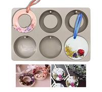 Stampi in resina siliconica per realizzare articoli di gioielleria fatti in casa, con foro per appenderli Round and Ring