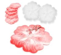 Stampi in Silicone,2 Pezzi Stampi Colata in Resina Silicone,Stampi per Vassoioin Resina,Stampi per Resina Epossidica di Fiore,per Sottobicchieri, Portacandele, Progetti Fai da Te,Decorazioni per La