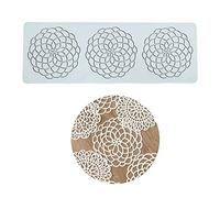 Stampi in silicone 3D a foglia vuota cioccolato stampi a nido d'ape ape Candy stampo modello floreale stampo fondente torta topper decorazione Sugar Craft (Q_Flower_25,5*9,1*0,2 cm)