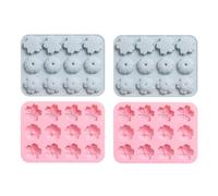 Stampi In Silicone 4 Pezzi A Forma Di Fiore In Silicone Budino Torta Cottura Biscotto Al Cioccolato StampoA