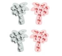 Stampi In Silicone 4Pcs Albero Di Cocco Modello Torta Cioccolato Fai Da Te Budino Caramelle Biscotto Cottura StampoBlu Rosa