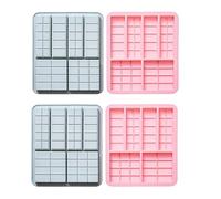Stampi In Silicone 4Pcs Cioccolato Silicone Torta Sapone Fatto A Mano Cottura Biscotto StampoBlu Rosa