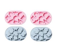 Stampi In Silicone 4Pcs Farfalla Modello Torta Budino Al Cioccolato Cottura Gelatina Caramelle Biscotto StampoBlu Rosa