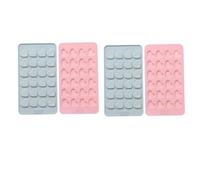 Stampi In Silicone 4Pcs Fondente Cioccolato Fai Da Te Budino Biscotti Cubetto Di Ghiaccio Candela StampoBlu Rosa
