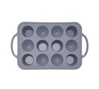 Stampi in silicone a 12 fori per torte, pane, cioccolato, dessert, pasticceria, regali per bambini e adulti, amanti della cottura