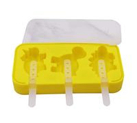 Stampi in silicone a 3 fori per gelato, stampi per ghiaccioli, stampi per ghiaccioli, per uso alimentare, a forma di dinosauro, per cottura al forno, stampi in silicone per bambini