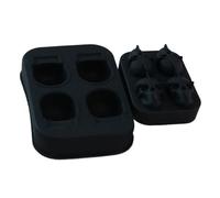 Stampi in silicone a 4 scomparti per cubetti di ghiaccio per whisky, facile da sganciare con coperchio, stampo originale per cocktail, accessorio per feste per bourbon, succo di frutta e vino
