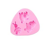 Stampi in silicone a forma di adorabile anatra, conigli, mucca, portachiavi, gioielli, conigli, resina epossidica, fatta a mano, portachiavi, ciondoli