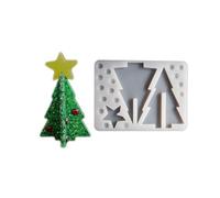 Stampi in silicone a forma di albero di Natale, puzzle 3D, facili da usare, adatti per realizzare creazioni artigianali e creare un'atmosfera accogliente, stampo per regali creativi