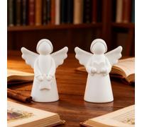 Stampi in silicone a forma di angelo natalizio, 2 stampi in silicone 3D, forma di angelo, per Natale, per versare, in silicone, per candele in gesso (B)