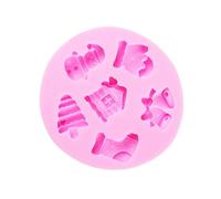 Stampi in silicone a forma di Babbo Natale per creare fondente per torte, strumento di cottura per realizzare cioccolato, fondente, dessert, Natale, Babbo Natale, stampo in silicone per dessert