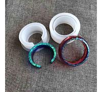 Stampi in silicone a forma di C per braccialetti in resina epossidica per creare braccialetti di forma rotonda, set di gioielli per coppie